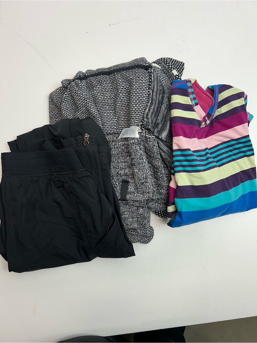 Lululemon Ivivva 3-Piece Athletic Bundle - Pants & Sweater Sz 14 + Shirt Sz 10